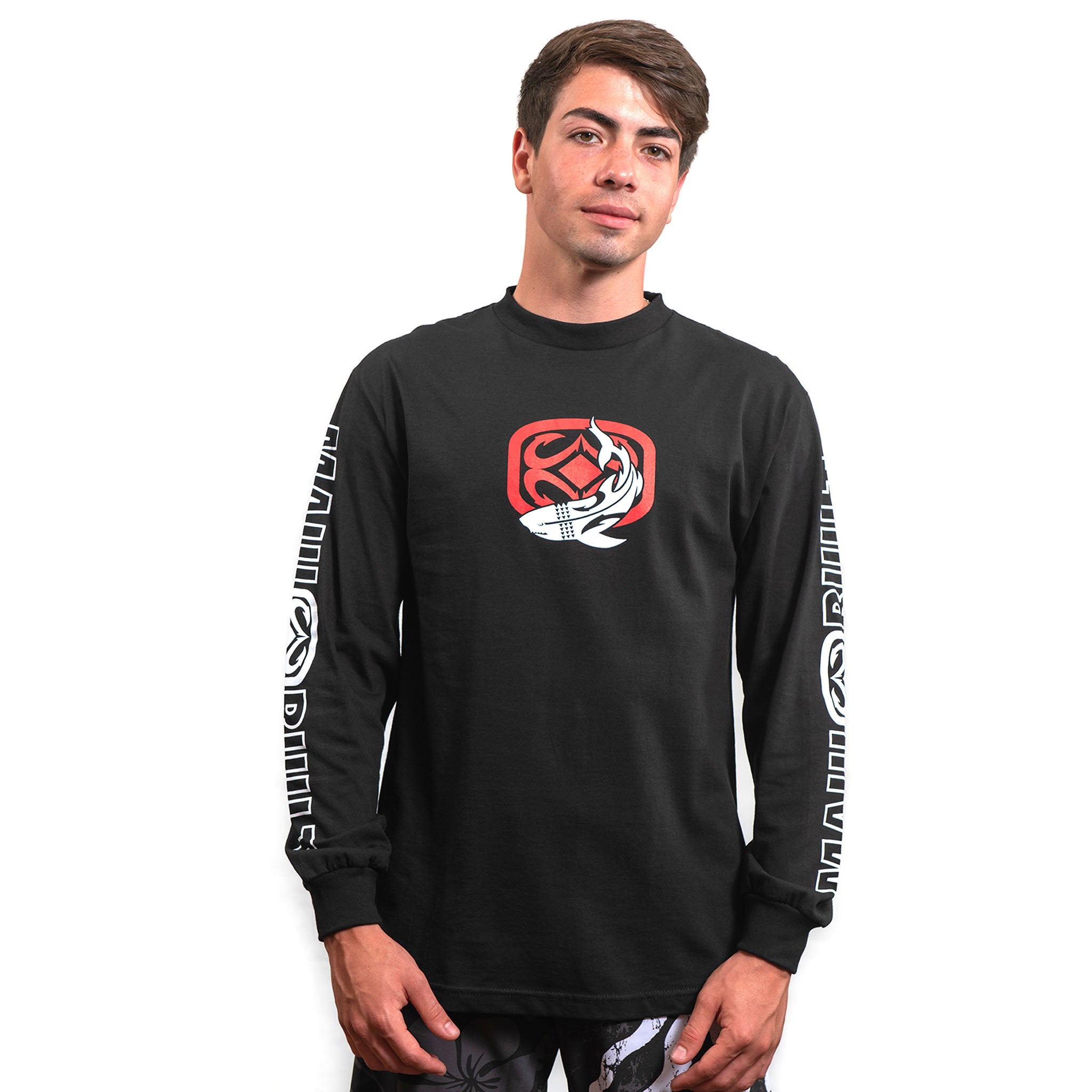 Maui Built Mano Hawaiian Shark Logo Long Sleeve T-Shirt